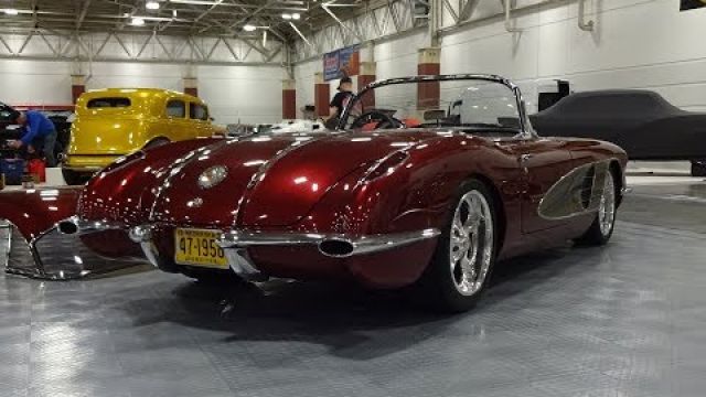 1958 Chevrolet Corvette Custom in Ruby Paint & Engine Sound on My Car Story with Lou Costabile